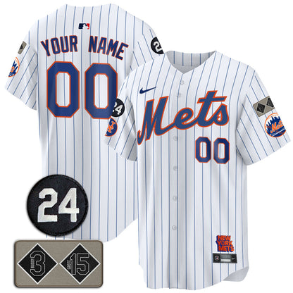 Custom Mets Memorial Player Limited Jersey - All Stitched