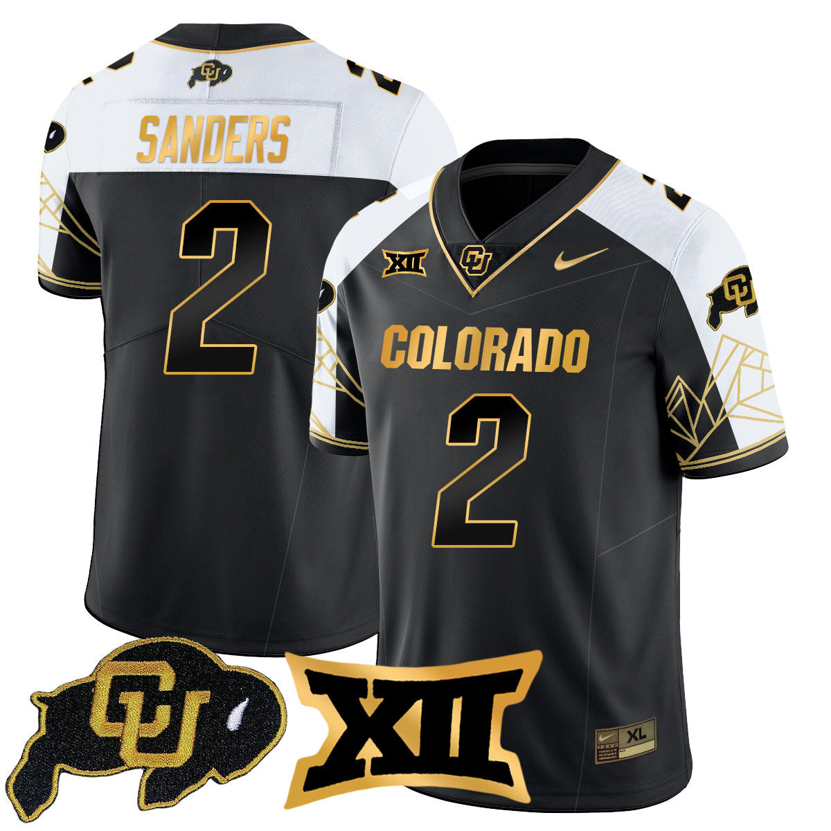 Colorado Buffaloes 2024 Vapor Limited Gold Jersey N3 - All Stitched