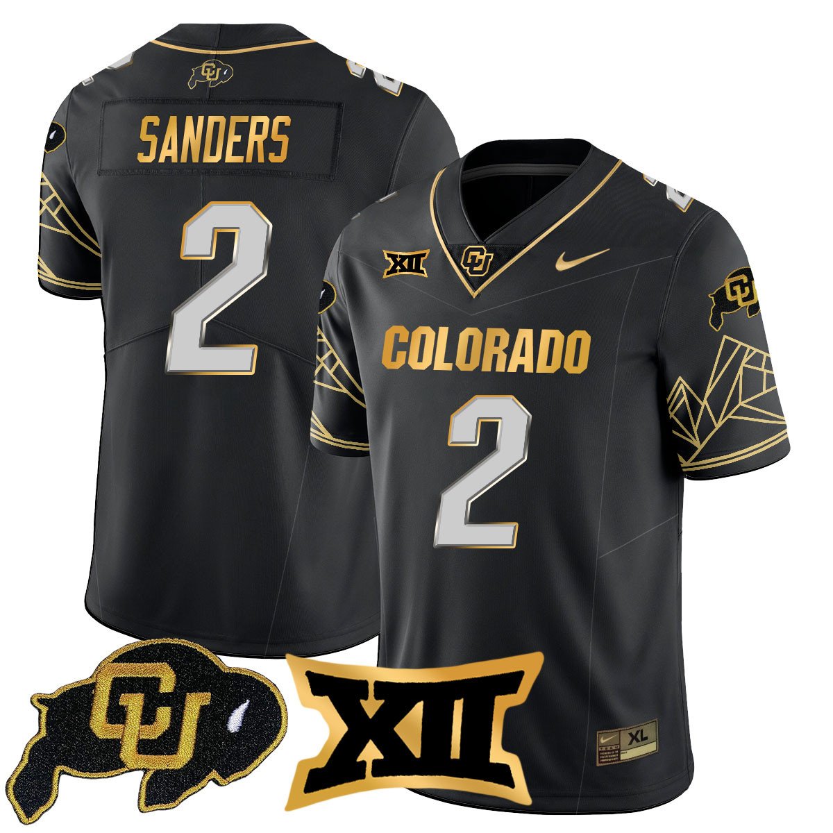 Colorado Buffaloes 2024 Vapor Limited Gold Jersey N3 - All Stitched