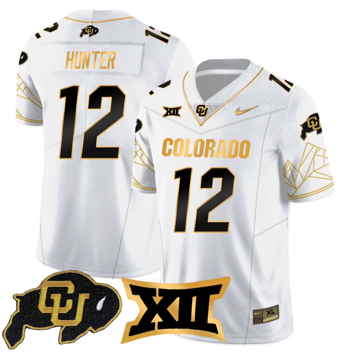 Colorado Buffaloes 2024 Vapor Limited Gold Jersey N3 - All Stitched