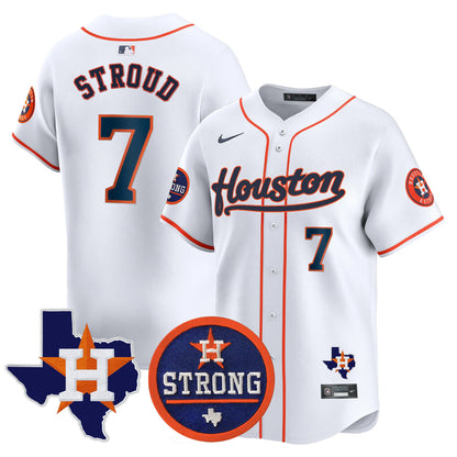 Astros Houston Strong Patch Vapor Premier Limited Jersey - All Stitched