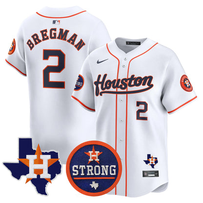 Astros Houston Strong Patch Vapor Premier Limited Jersey - All Stitched