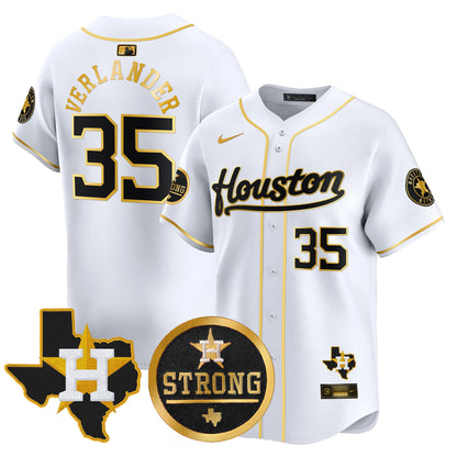 Astros Houston Strong Patch Vapor Premier Limited Jersey - All Stitched