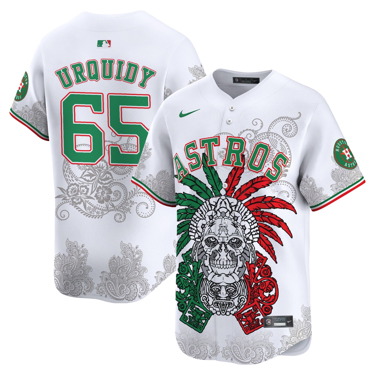 Astros Aztec Warrior Skull Vapor Premier Limited Jersey V2 - Printed