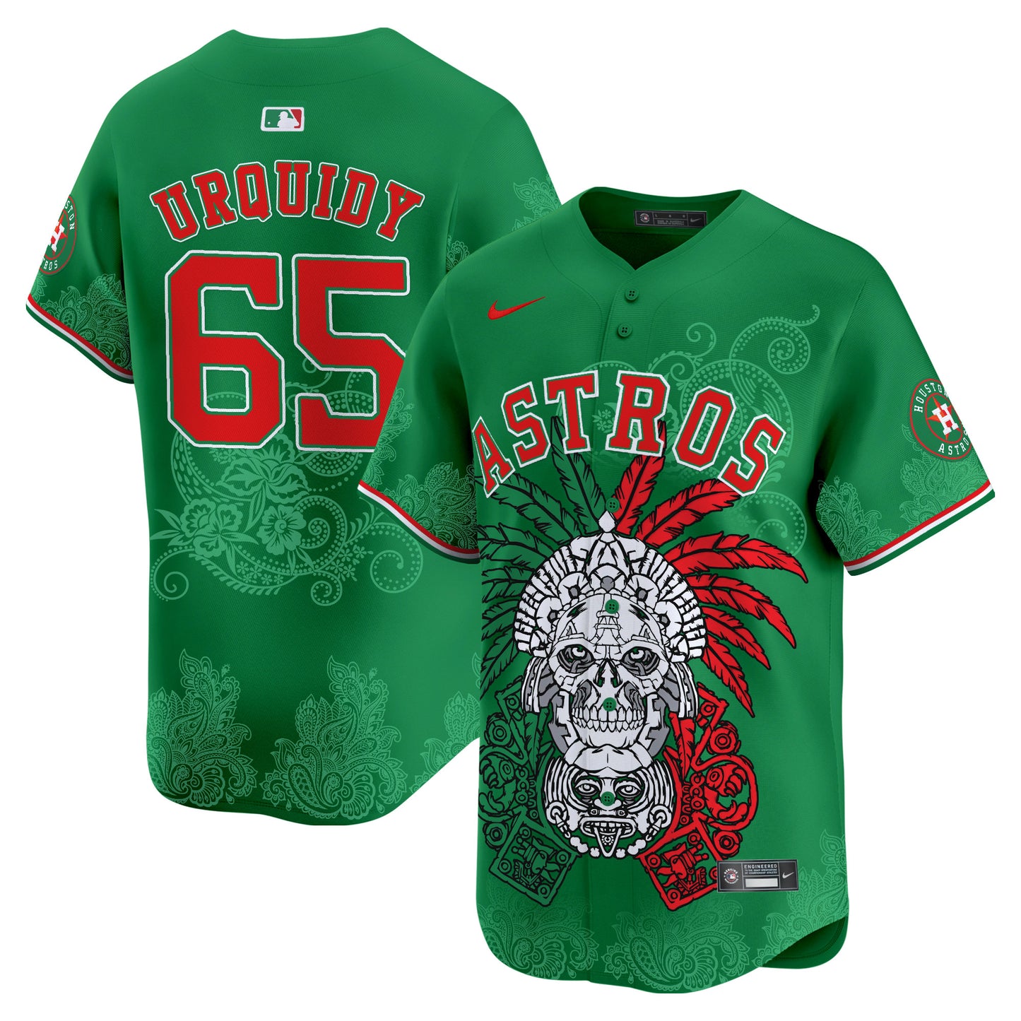 Astros Aztec Warrior Skull Vapor Premier Limited Jersey V2 - Printed