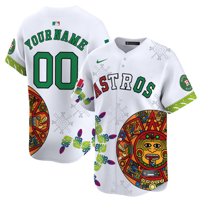 Astros Mexico Aztec Calendar Vapor Premier Limited Custom Jersey - Printed