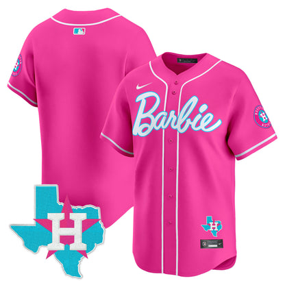 Astros Barbie Vapor Premier Limited Jersey - All Stitched