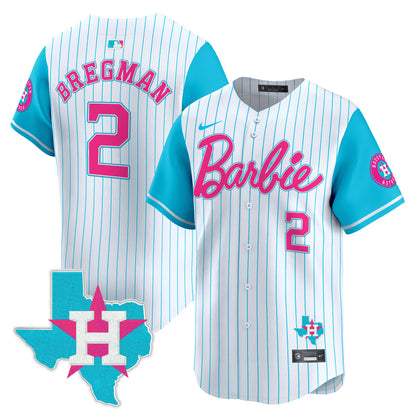 Astros Barbie Vapor Premier Limited Jersey - All Stitched