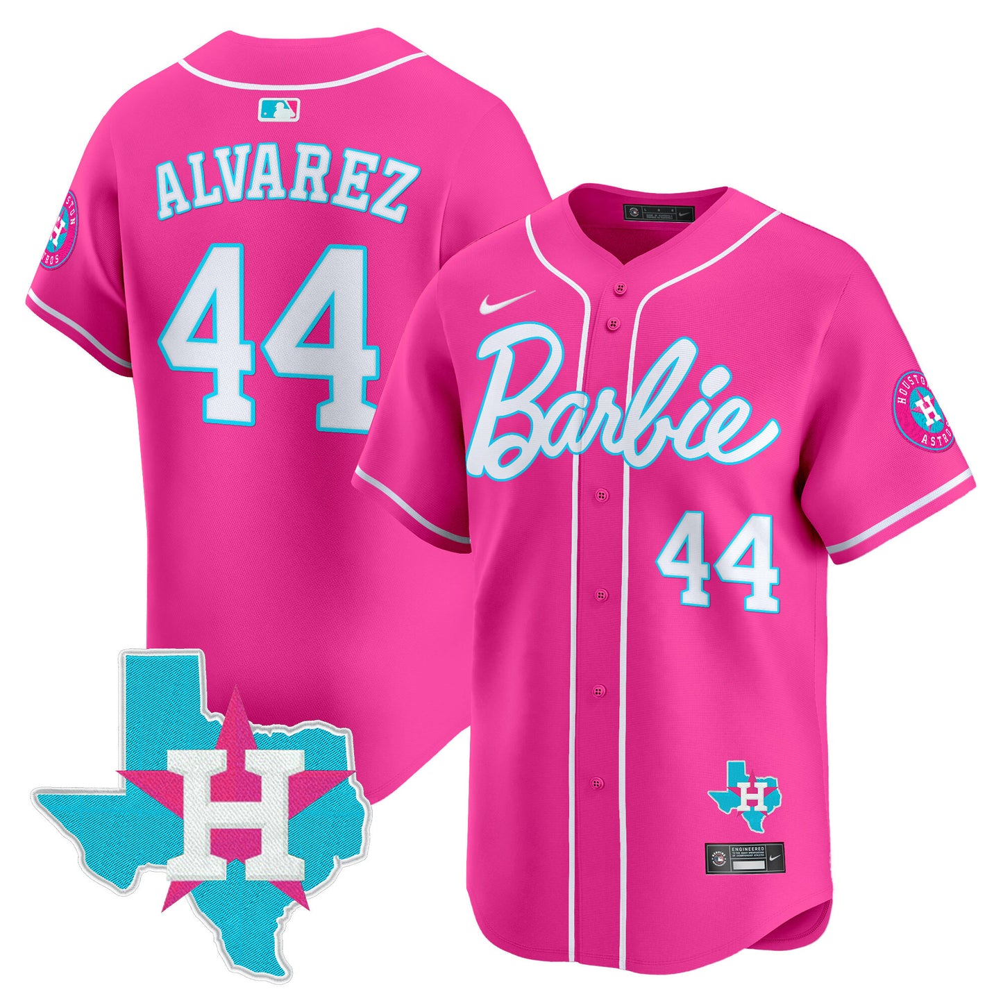 Astros Barbie Vapor Premier Limited Jersey - All Stitched