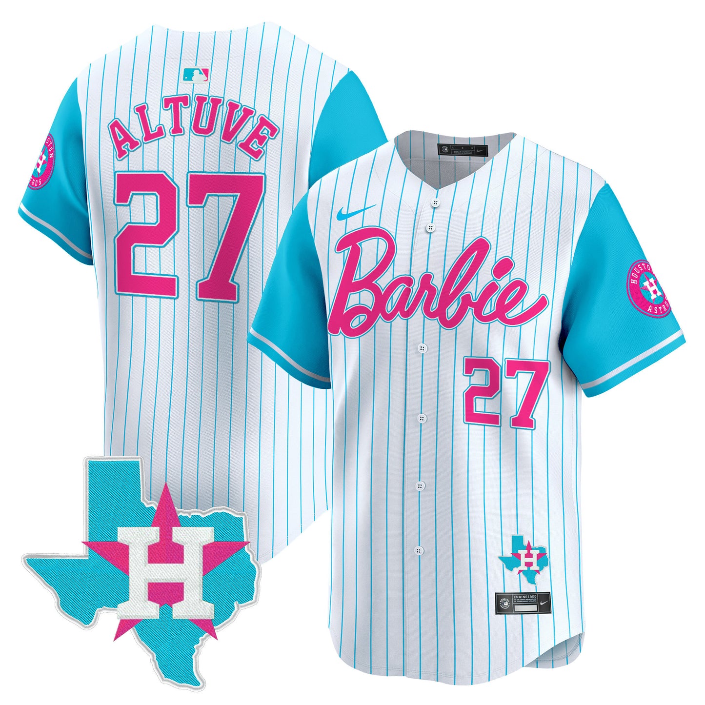 Astros Barbie Vapor Premier Limited Jersey - All Stitched