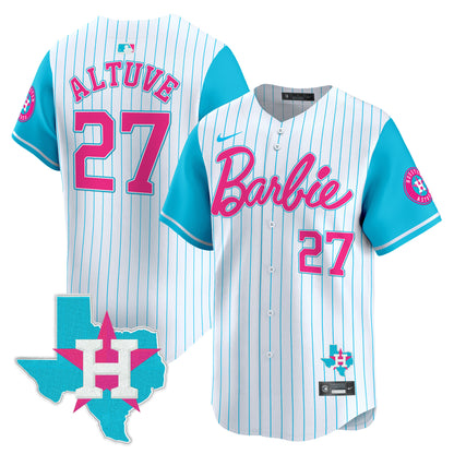 Astros Barbie Vapor Premier Limited Jersey - All Stitched