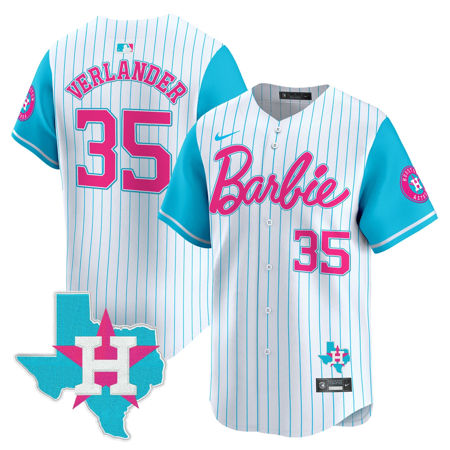 Astros Barbie Vapor Premier Limited Jersey - All Stitched