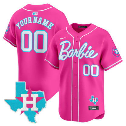 Astros Barbie Vapor Premier Limited Custom Jersey - All Stitched