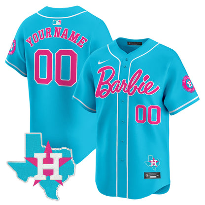 Astros Barbie Vapor Premier Limited Custom Jersey - All Stitched