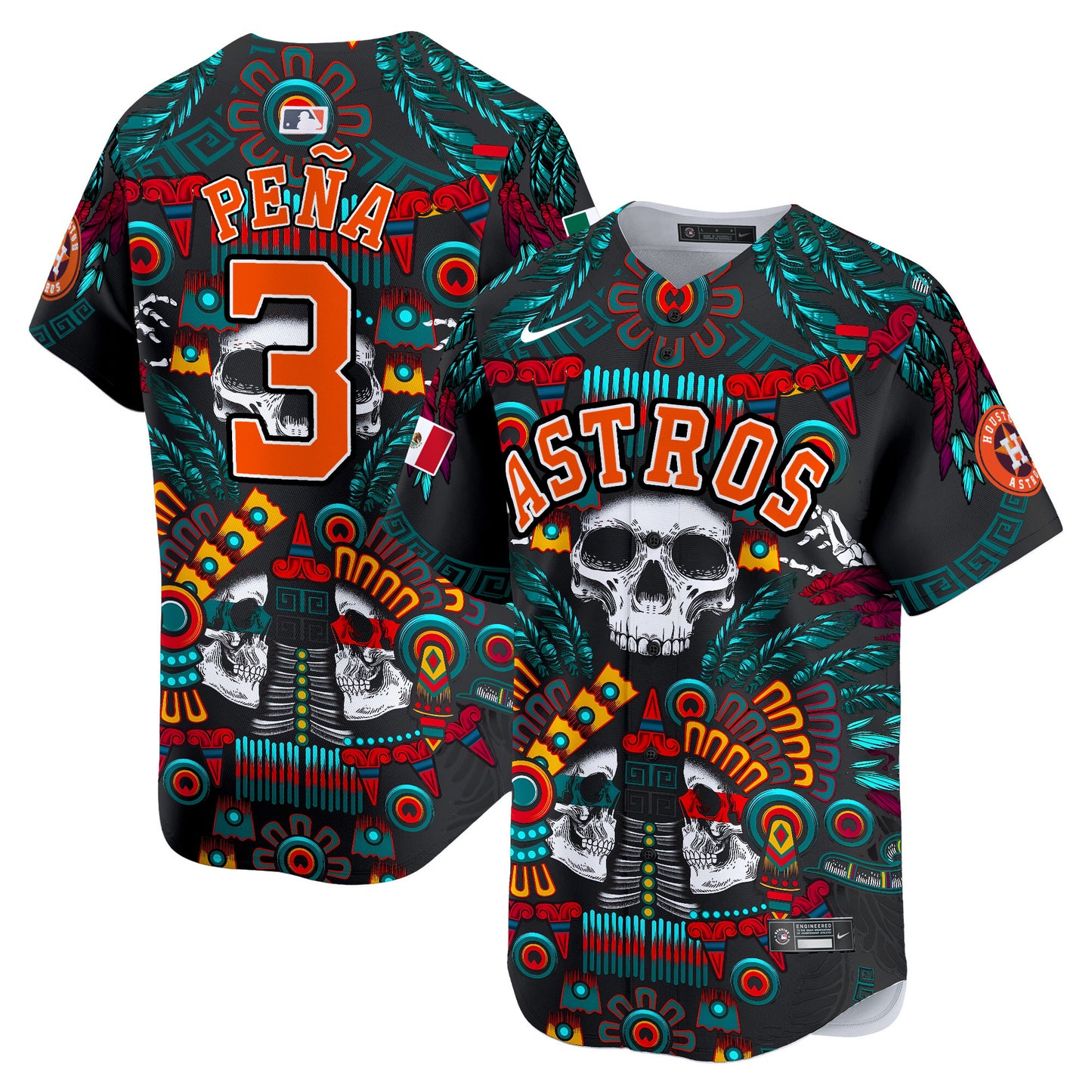 Astros Mexico Skull Vapor Premier Limited Jersey V2 - Printed