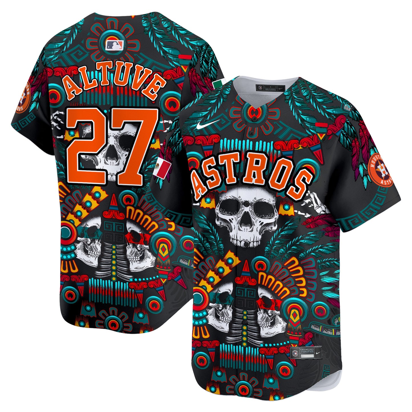 Astros Mexico Skull Vapor Premier Limited Jersey V2 - Printed