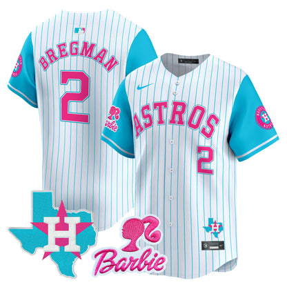 Astros Barbie Patch Vapor Premier Limited Jersey - All Stitched