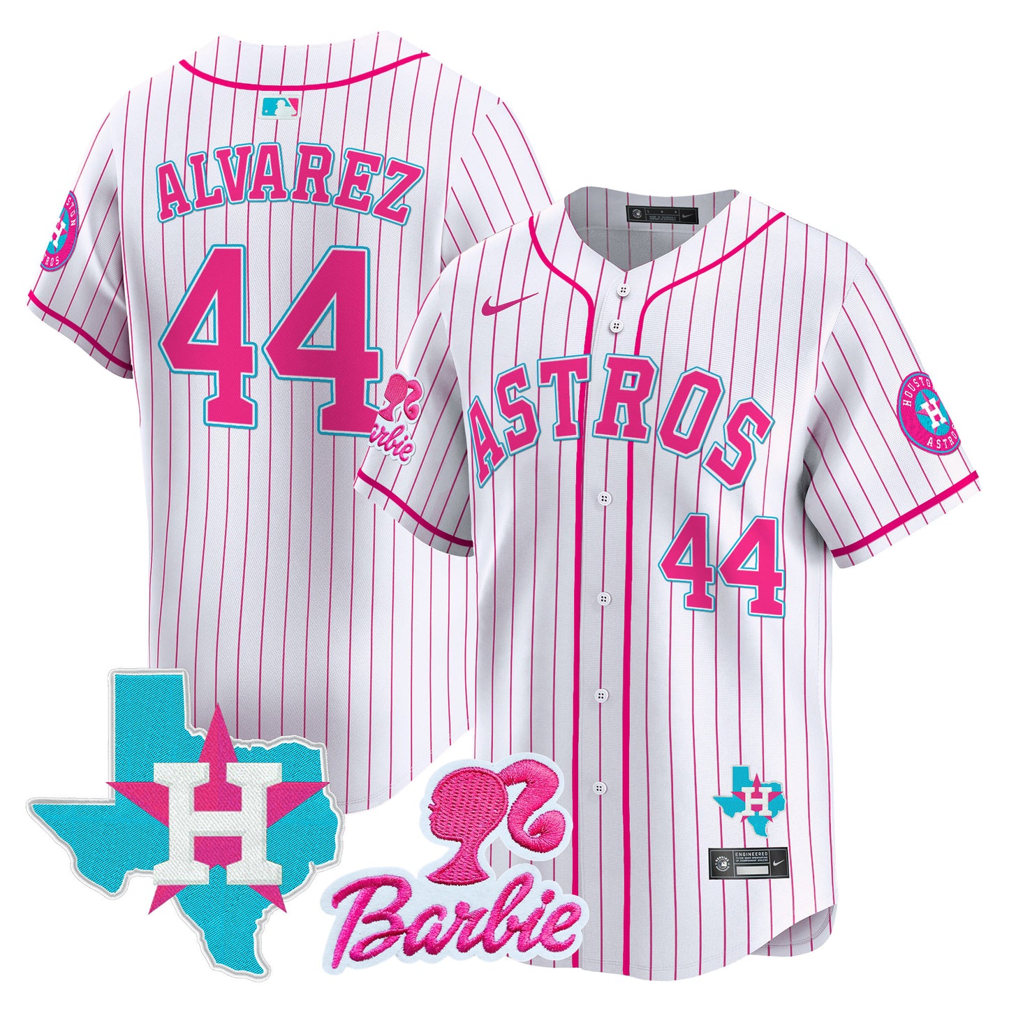 Astros Barbie Patch Vapor Premier Limited Jersey - All Stitched