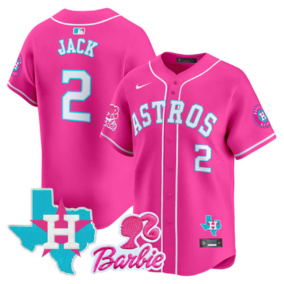 Astros Barbie Patch Vapor Premier Limited Jersey - All Stitched