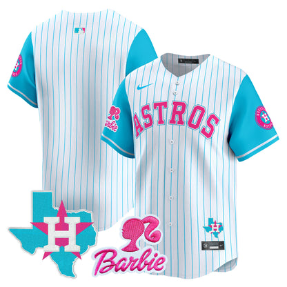 Astros Barbie Patch Vapor Premier Limited Jersey - All Stitched