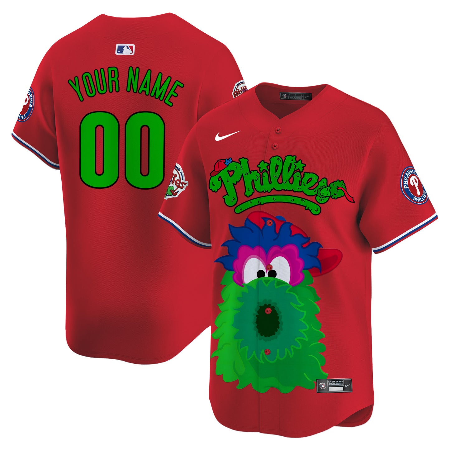 Phillies Phanatic Vapor Premier Limited Custom Jersey V2- Printed