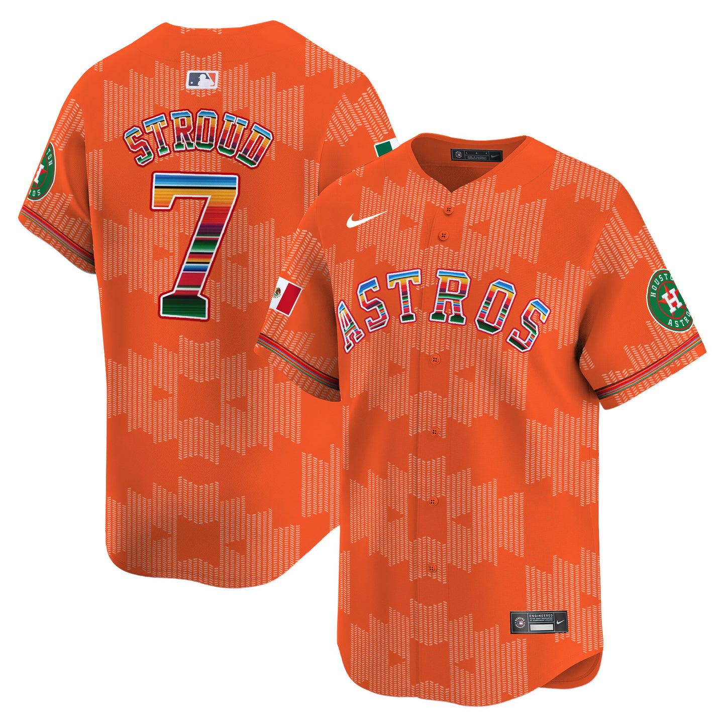 Astros Mexico Serape Style Vapor Premier Limited Jersey V2- Printed