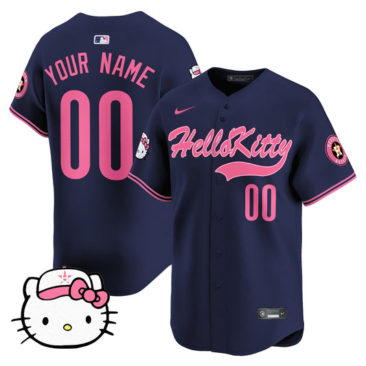 Houston Astros Hello Kitty Custom Jersey - All Stitched