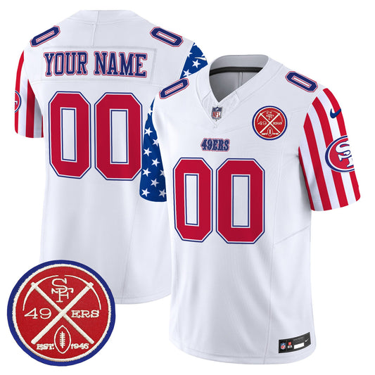 49ers American Style Vapor Limited Custom Jersey - All Stitched