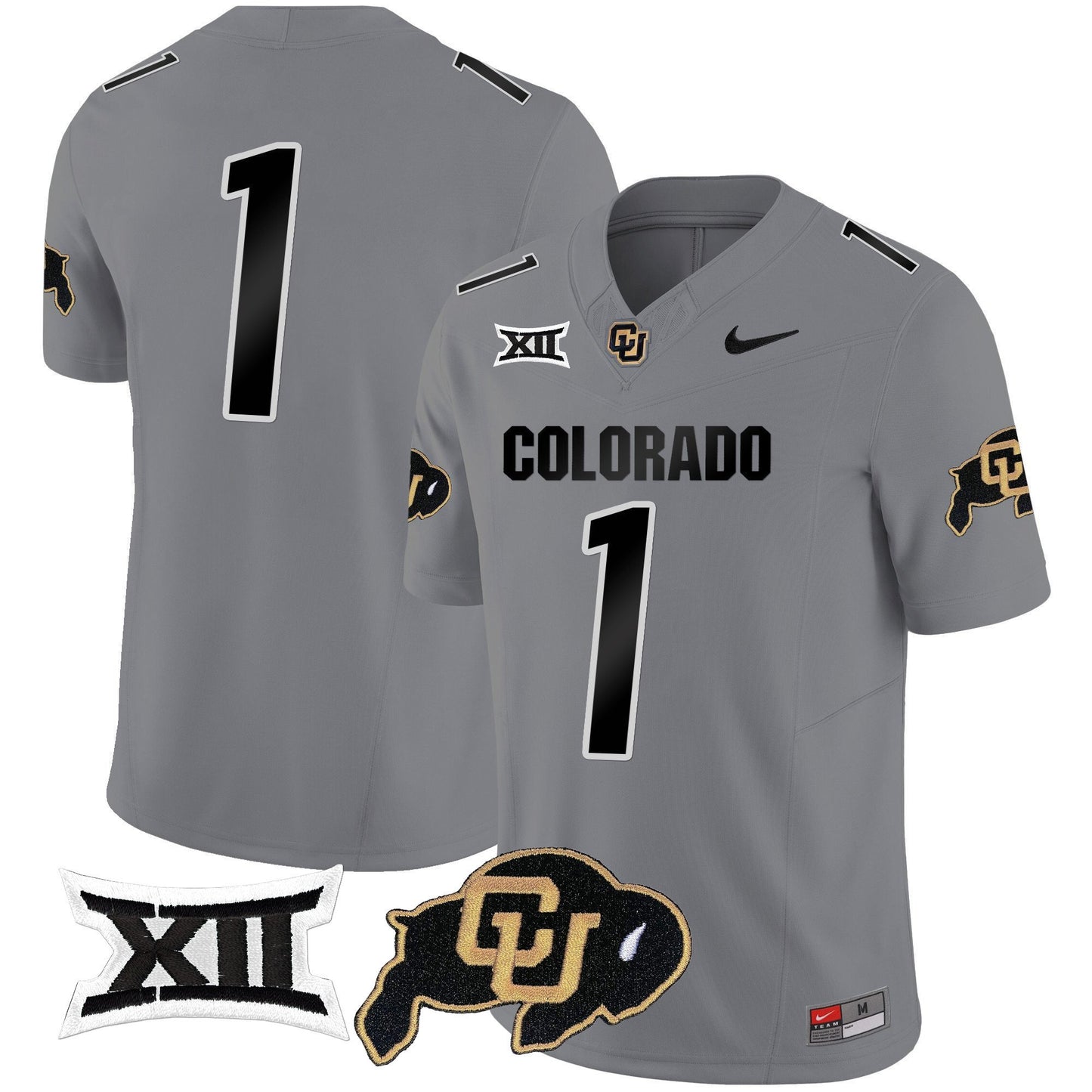 Colorado Buffaloes Vapor Limited Jersey V2 - Big 12 XII Patch - All Stitched