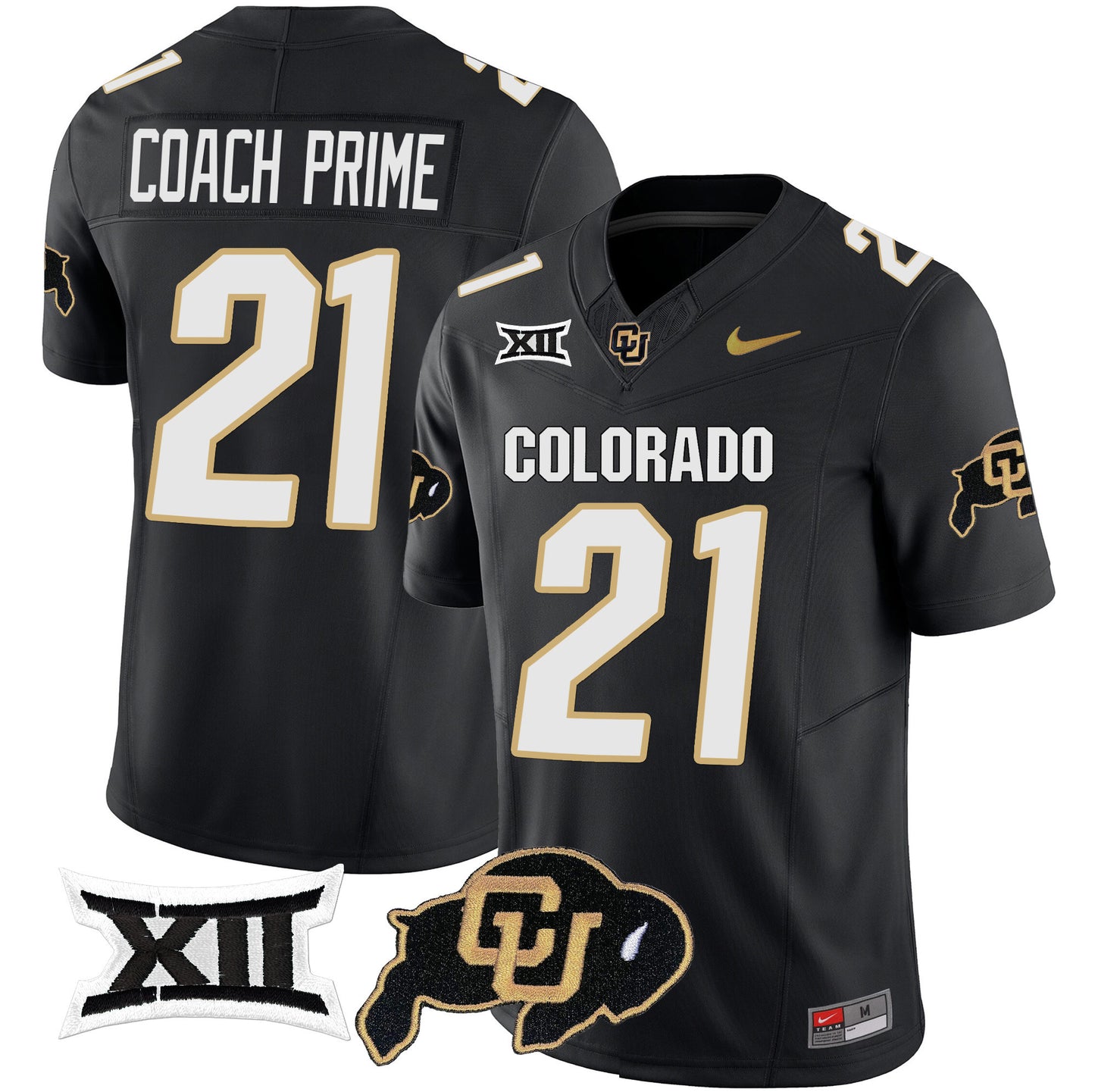 Colorado Buffaloes Vapor Limited Jersey V2 - Big 12 XII Patch - All Stitched