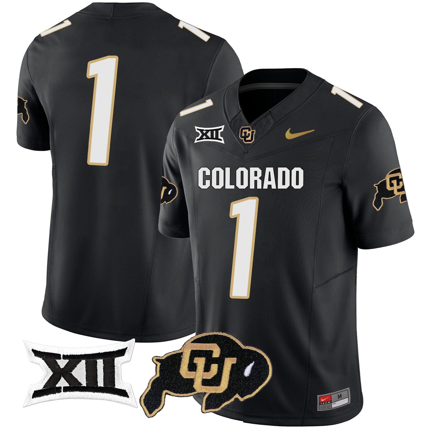 Colorado Buffaloes Vapor Limited Jersey V2 - Big 12 XII Patch - All Stitched