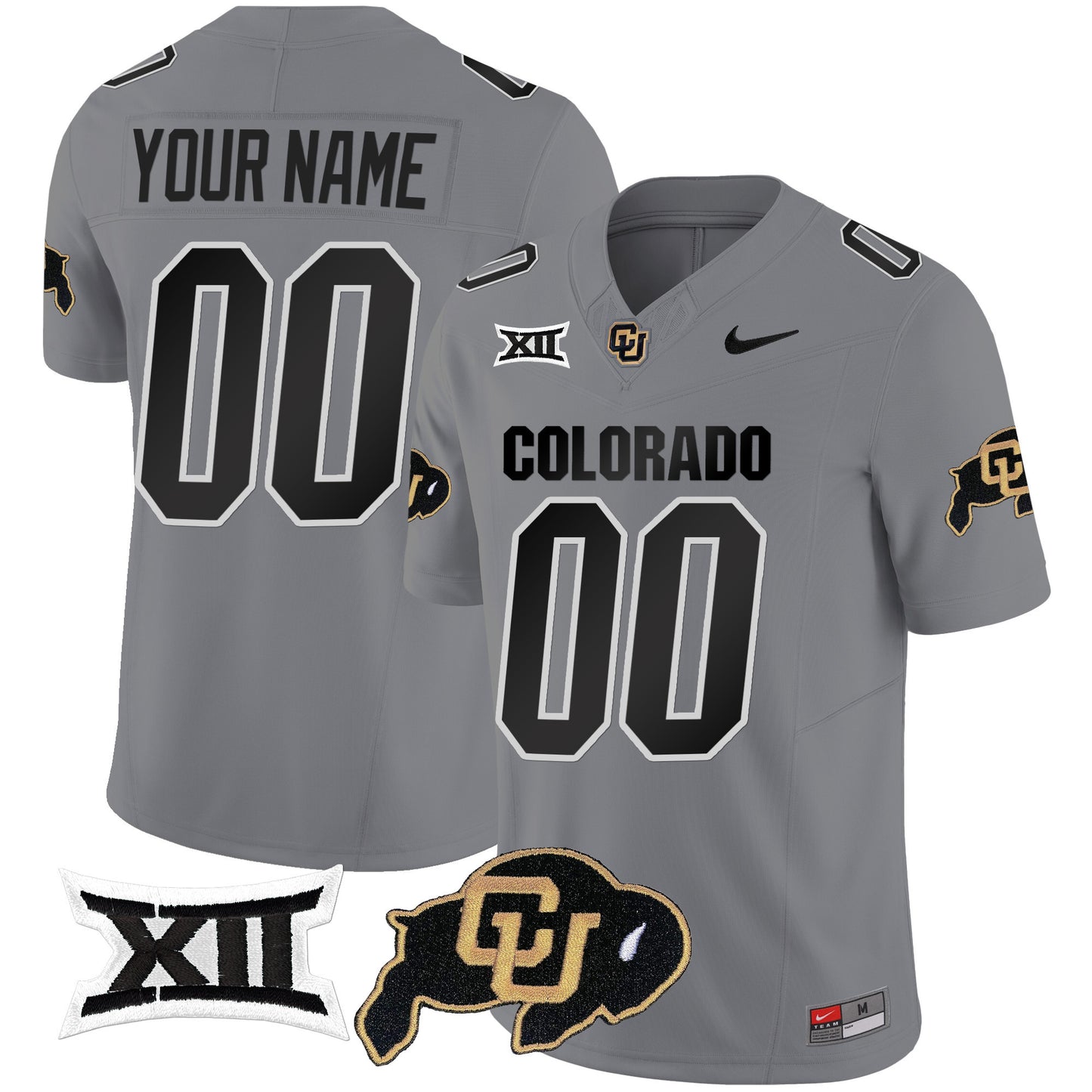 Colorado Buffaloes Vapor Limited Custom Jersey V2 - Big 12 XII Patch - All Stitched