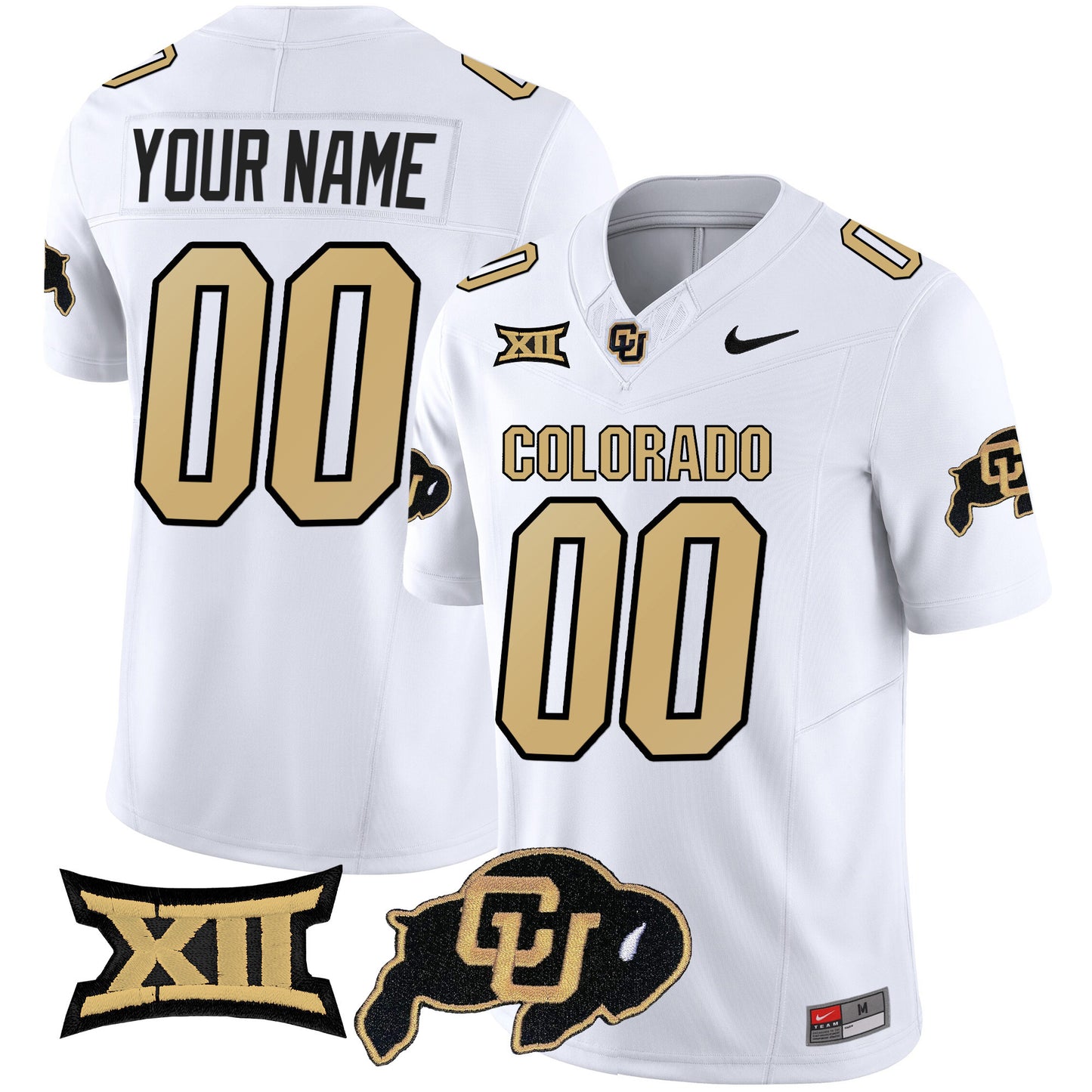 Colorado Buffaloes Vapor Limited Custom Jersey V2 - Big 12 XII Patch - All Stitched