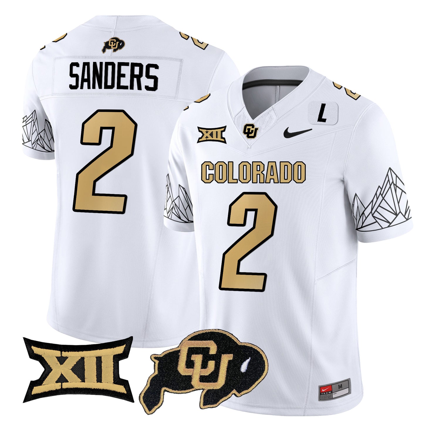 Colorado Buffaloes Vapor Limited Jersey V3 - Big 12 XII Patch - All Stitched