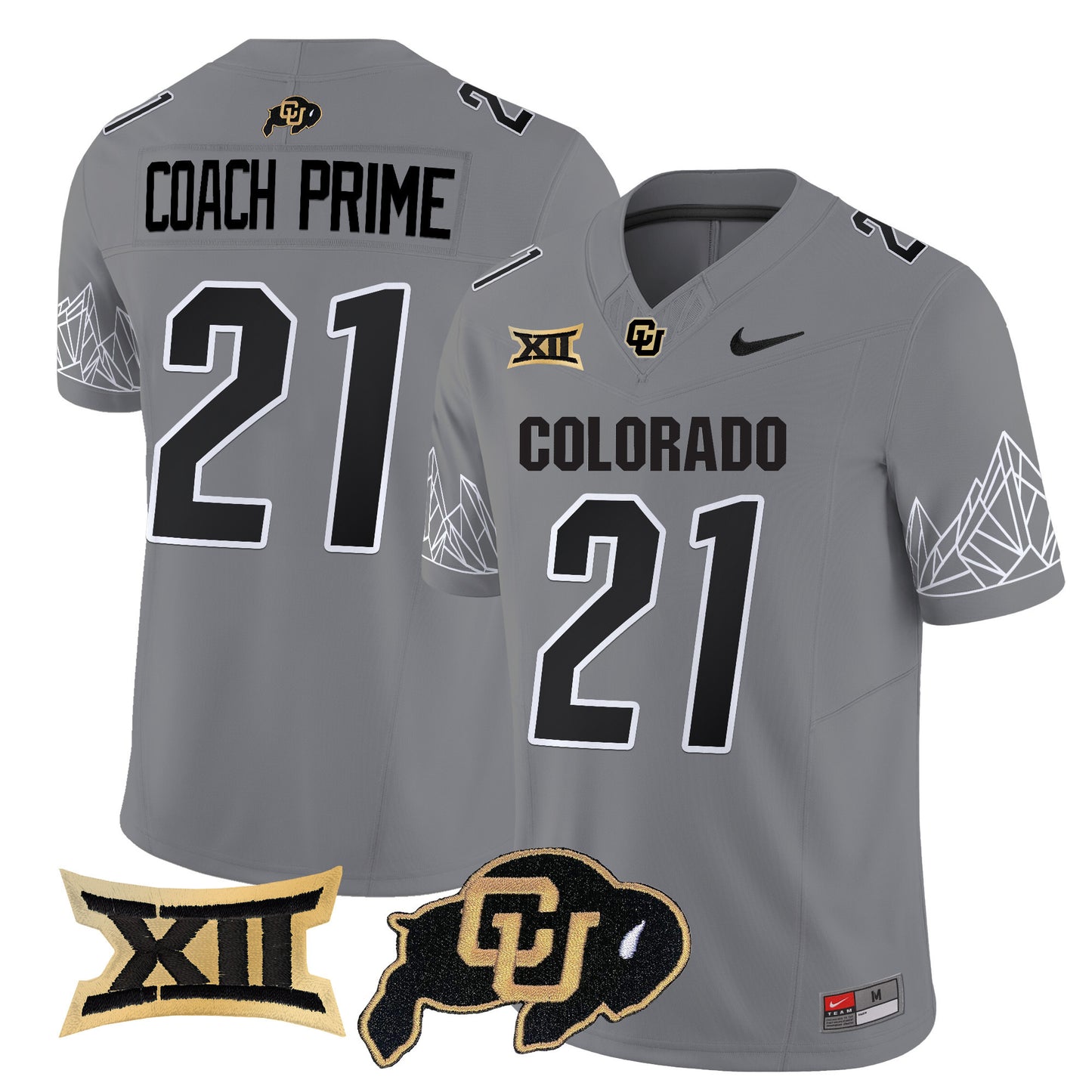 Colorado Buffaloes Vapor Limited Jersey V3 - Big 12 XII Patch - All Stitched