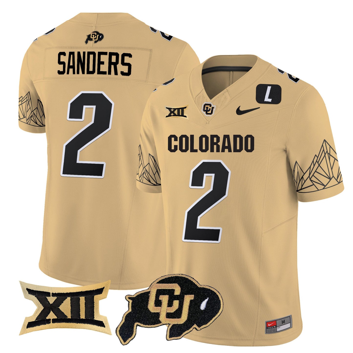 Colorado Buffaloes Vapor Limited Jersey V3 - Big 12 XII Patch - All Stitched