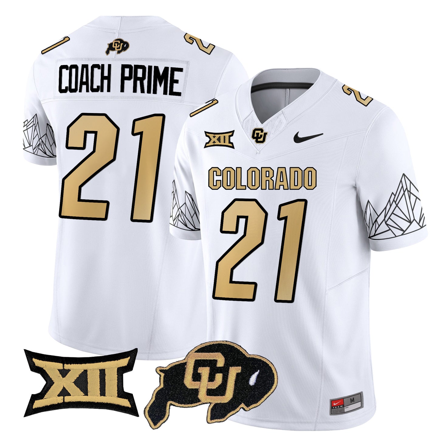 Colorado Buffaloes Vapor Limited Jersey V3 - Big 12 XII Patch - All Stitched