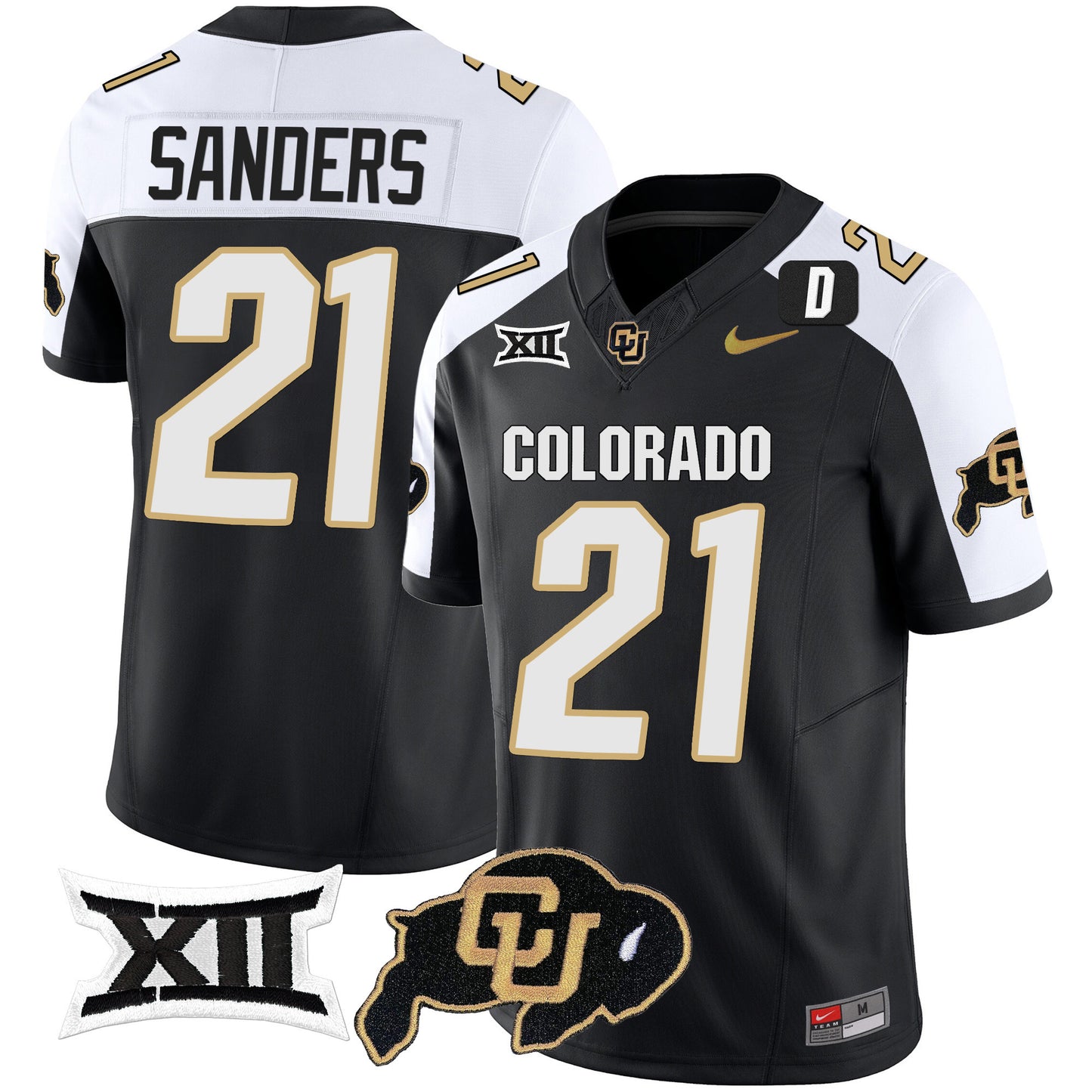 Colorado Buffaloes Vapor Limited Jersey V2 - Big 12 XII Patch - All Stitched