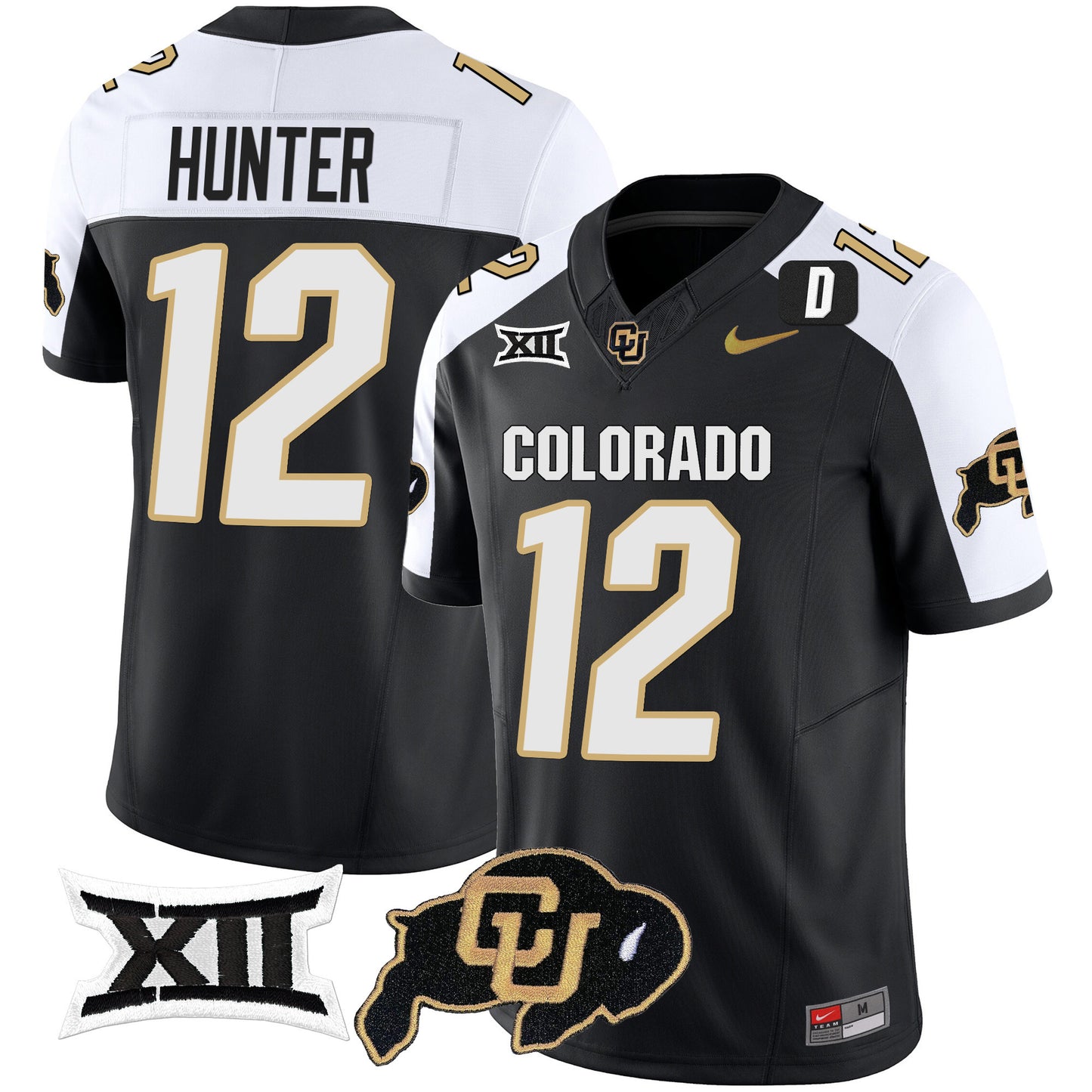 Colorado Buffaloes Vapor Limited Jersey V2 - Big 12 XII Patch - All Stitched