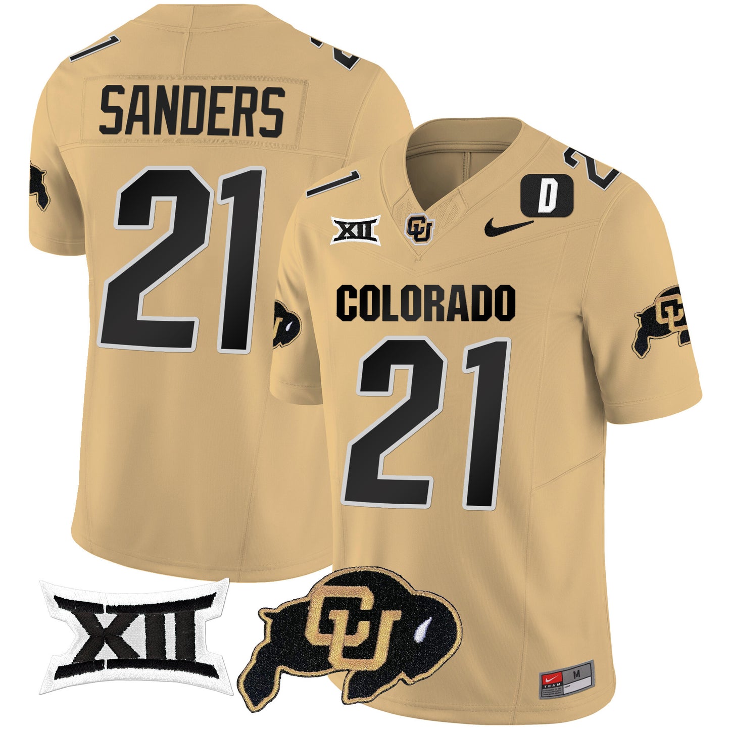 Colorado Buffaloes Vapor Limited Jersey V2 - Big 12 XII Patch - All Stitched