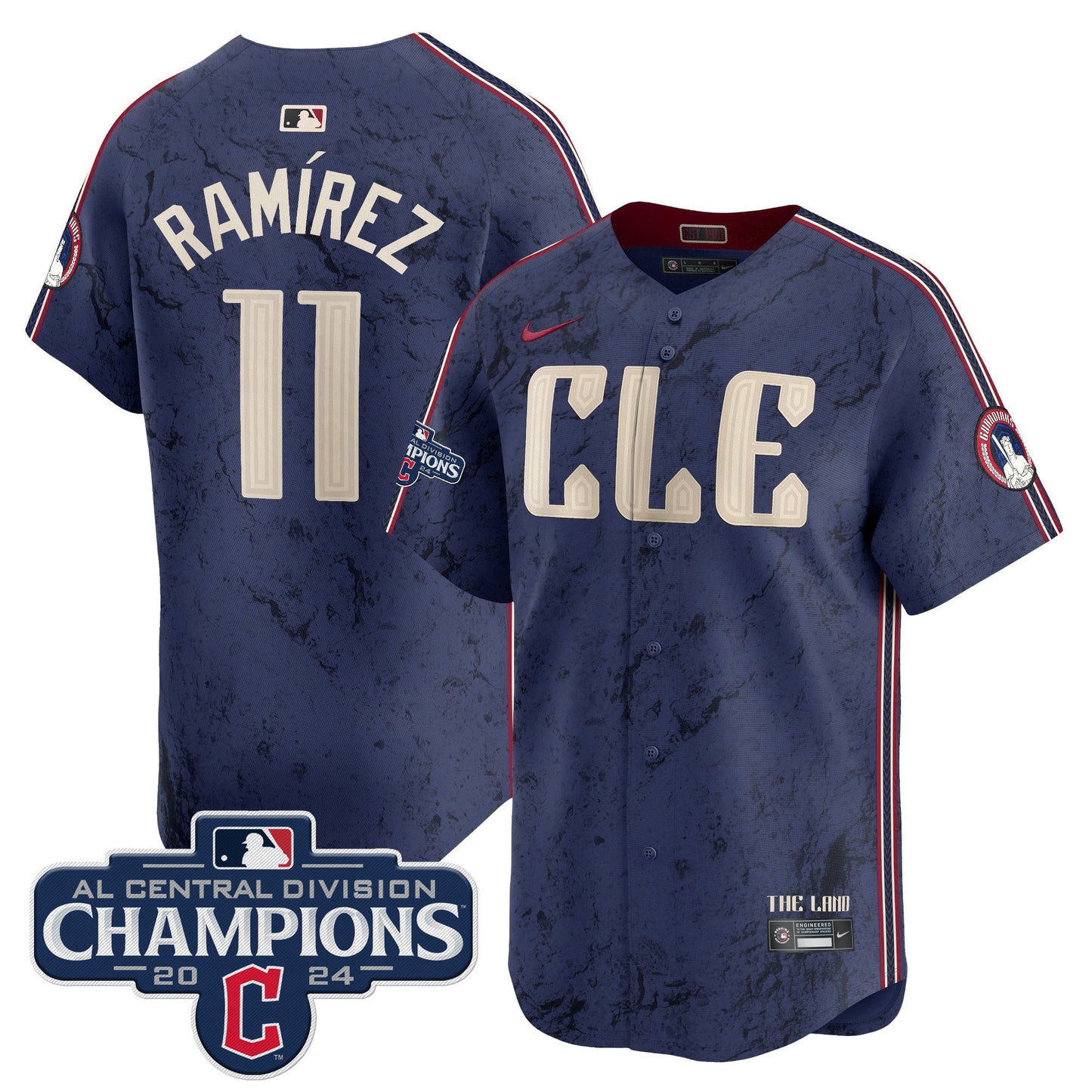 Cleveland Guardians 2024 AL Central Division Champions Vapor Premier Limited Jersey - All Stitched