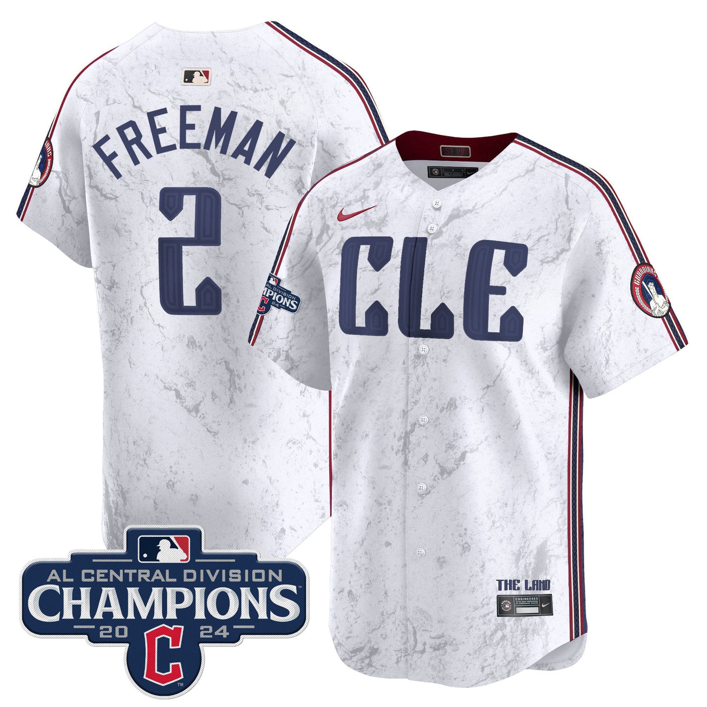 Cleveland Guardians 2024 AL Central Division Champions Vapor Premier Limited Jersey - All Stitched