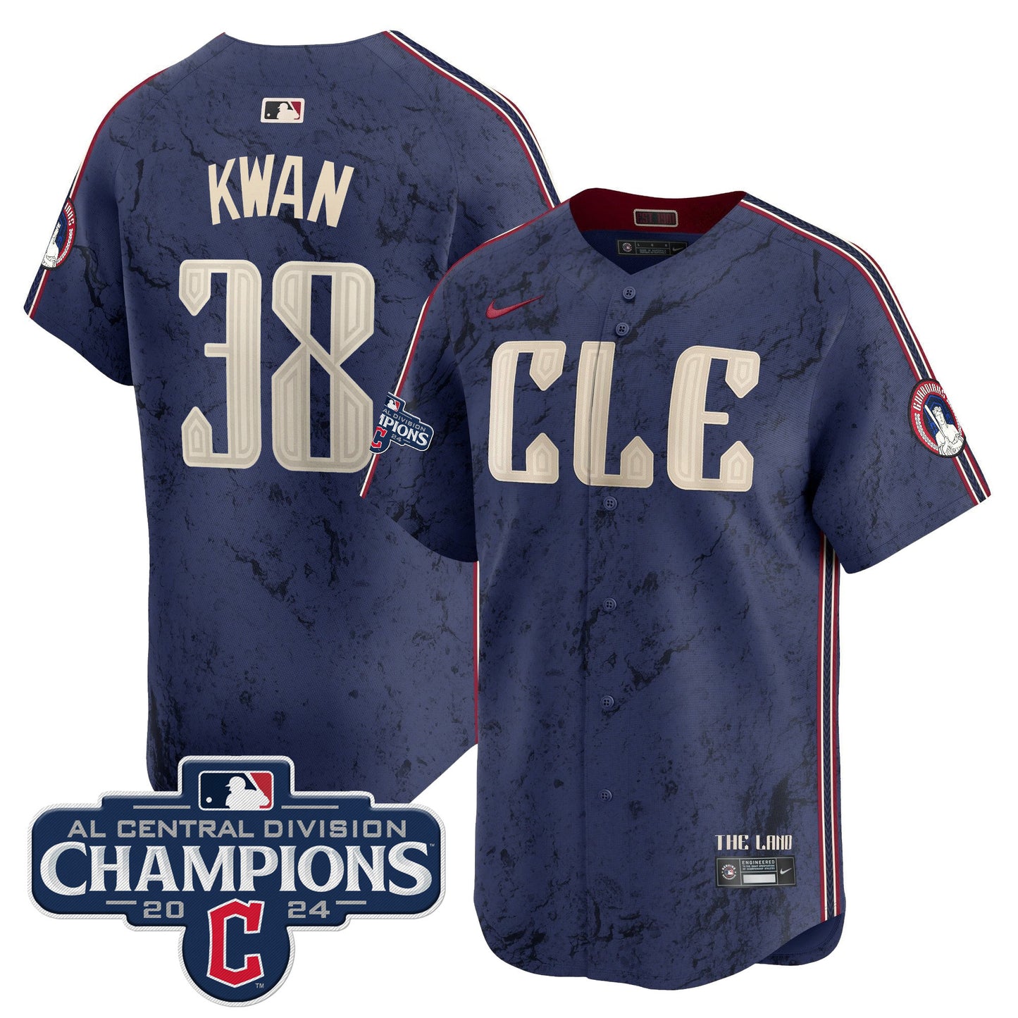 Cleveland Guardians 2024 AL Central Division Champions Vapor Premier Limited Jersey - All Stitched