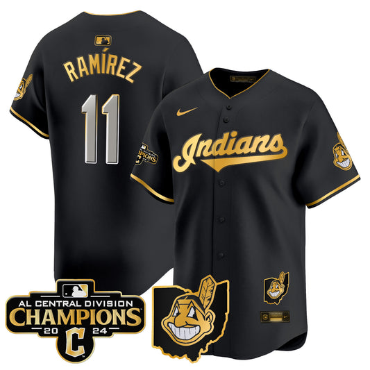 Cleveland Indians 2024 AL Central Division Champions Vapor Premier Limited Jersey - All Stitched