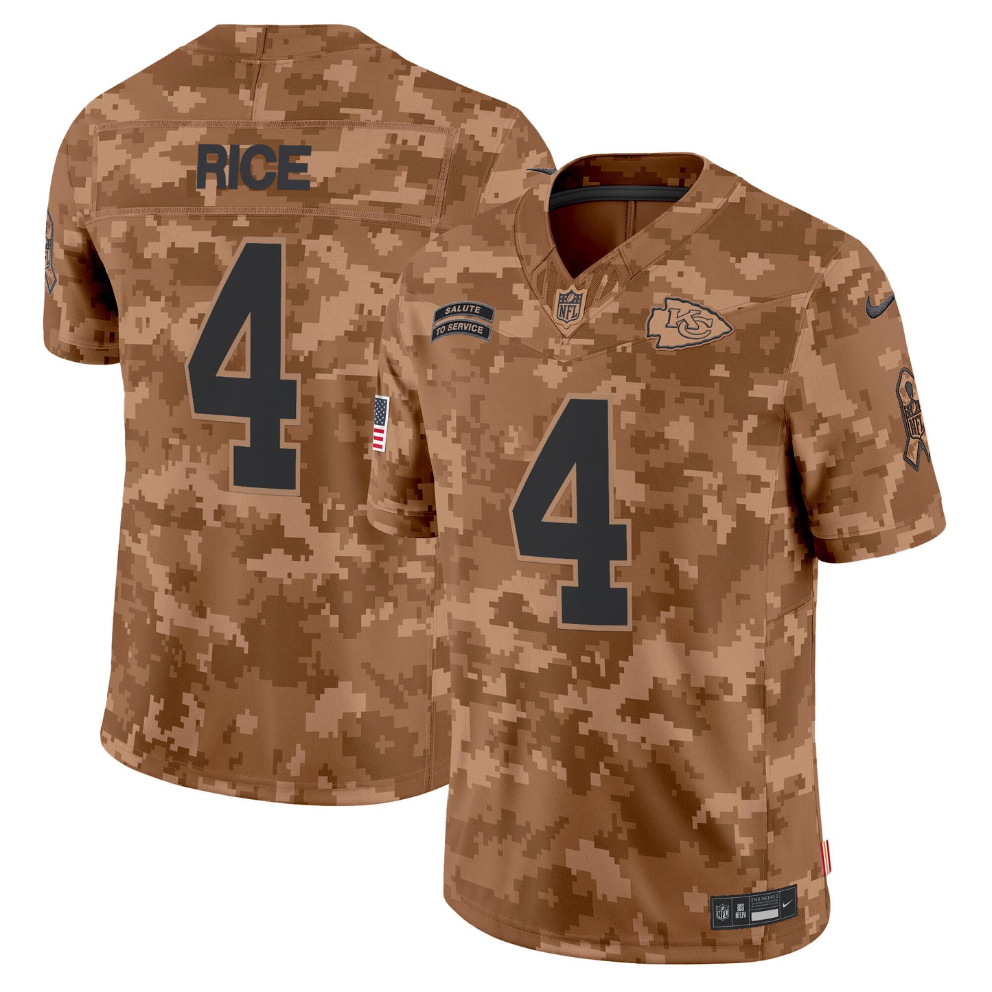 Kansas City Chiefs 2024 Salute to Service Vapor Limited Jersey - All stitched