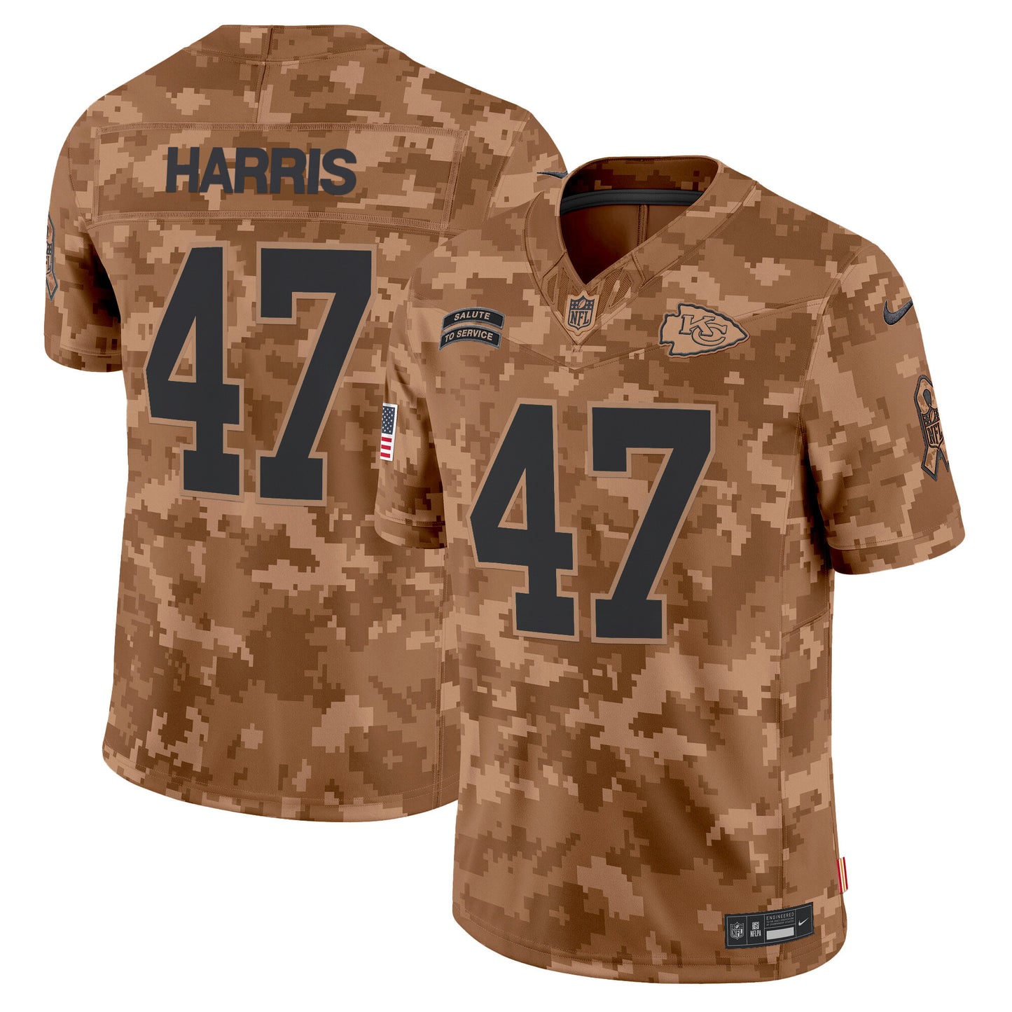 Kansas City Chiefs 2024 Salute to Service Vapor Limited Jersey - All stitched