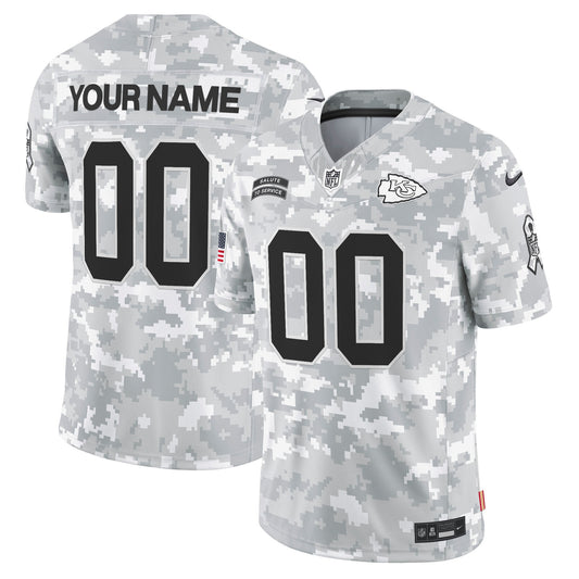 Kansas City Chiefs 2024 Salute to Service Vapor Limited Custom Jersey - All stitched