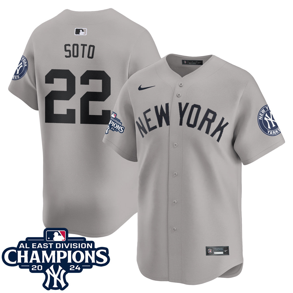 Yankees 2024 AL East Champions Jersey - All Stitched 409VTHNJS032