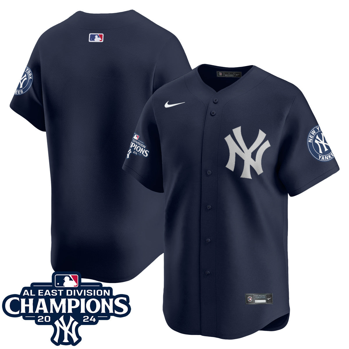 Yankees 2024 AL East Champions Jersey - All Stitched 409VTHNJS032