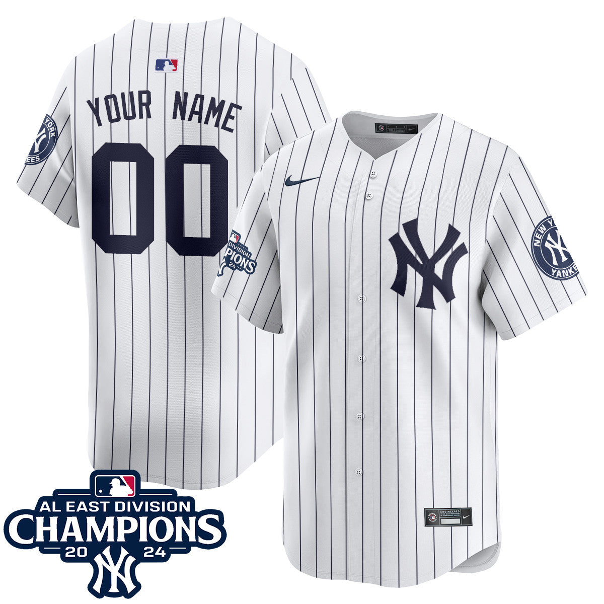 Custom Name/Gender Yankees 2024 AL East Champions Jersey - All Stitched 409VTHNJS032